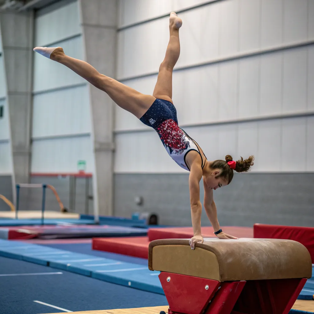Gymnast Performing