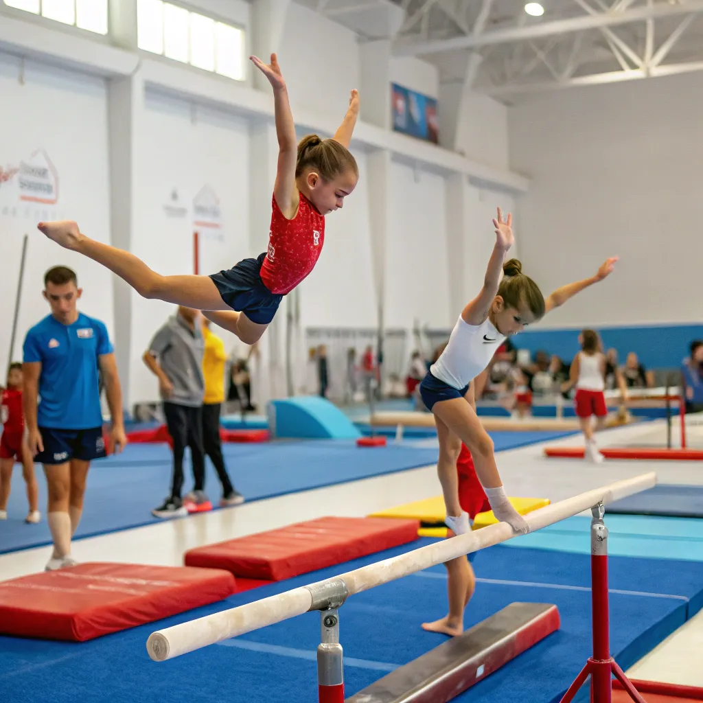 Children practicing gymnastics at XELRIONVATH