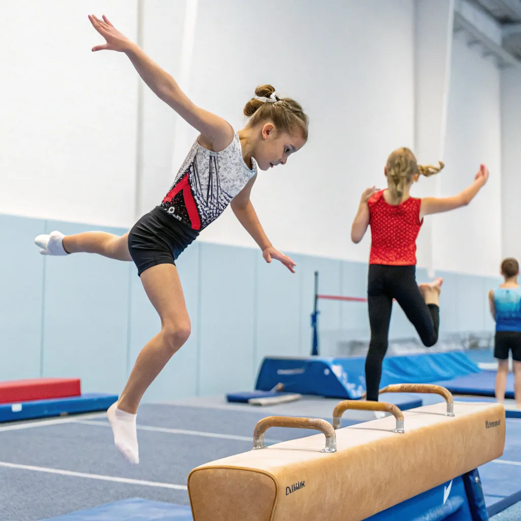 Young Gymnasts in Action
